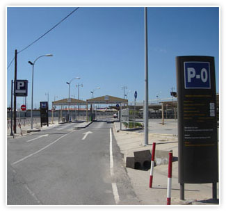 One of the long term car parks at the airport